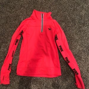 Women’s Pink Half Zip Up Sweatshirt